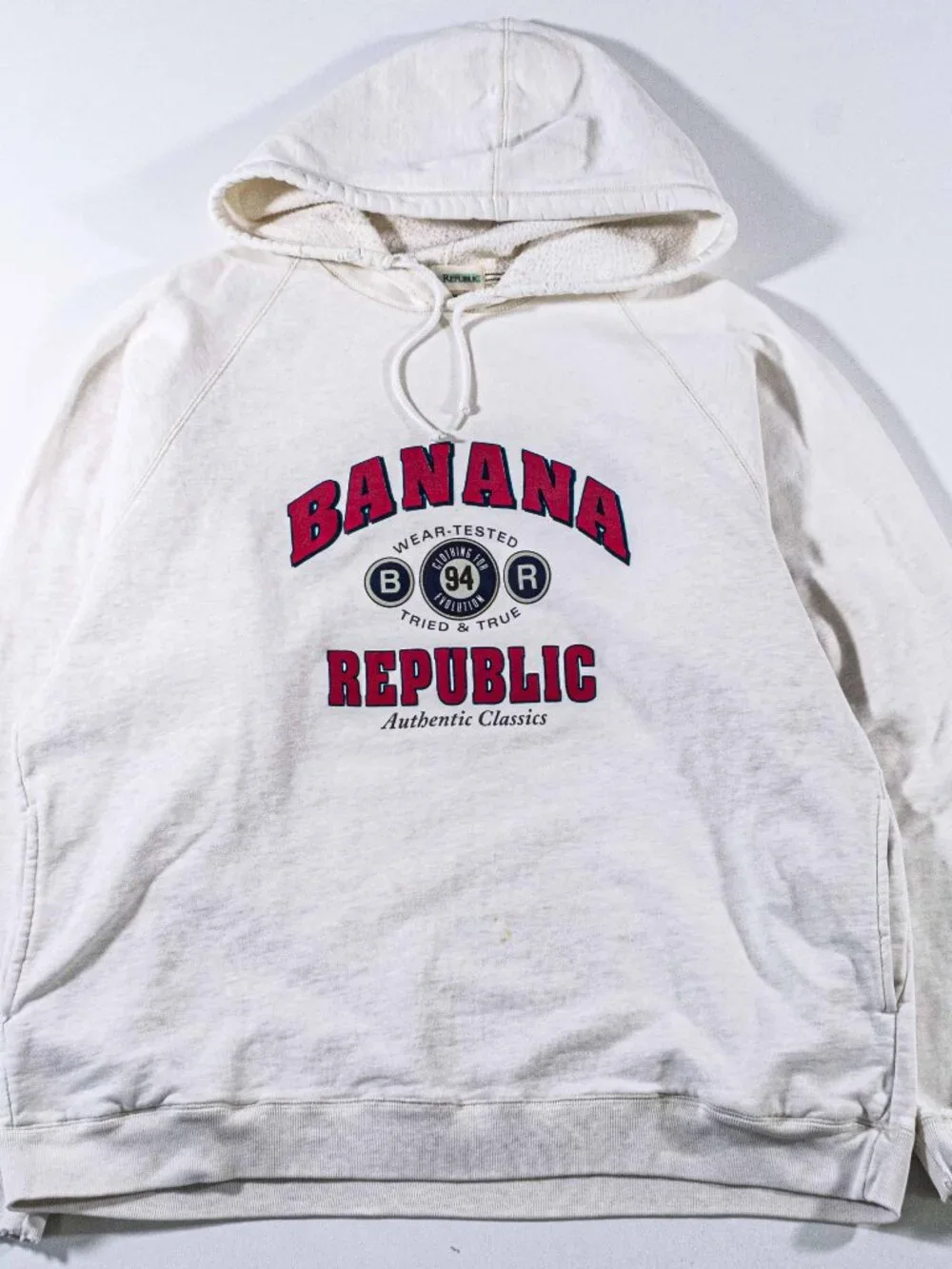 Vintage Banana Republic Authentic Classics Hoodie Large 90s Sweatshirt VTG